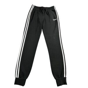 Adidas Womens Small 28x29.5 Black Originals Athletic Track Pants White 3 Stripes